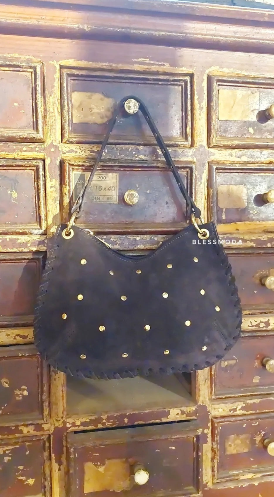 Bolso Piel Tachas