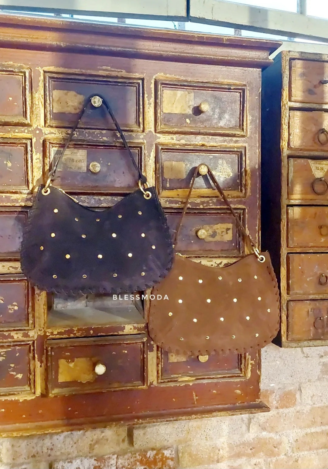 Bolso Piel Tachas